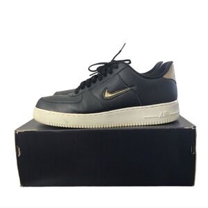 Nike Air Force 1 Low Jewel Black Metallic Gold Sneakers AJ9507-003 Men’s Size 13